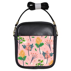 Seamless-floral-pattern 001 Girls Sling Bag by nate14shop