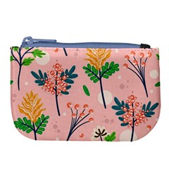 Seamless-floral-pattern 001 Large Coin Purse by nate14shop