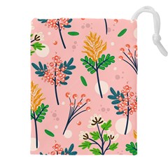 Seamless-floral-pattern 001 Drawstring Pouch (5xl) by nate14shop