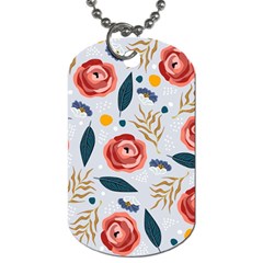 Seamless-floral-pattern Dog Tag (one Side) by nate14shop