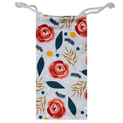 Seamless-floral-pattern Jewelry Bag by nate14shop