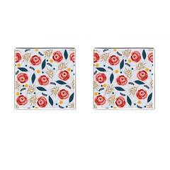 Seamless-floral-pattern Cufflinks (square) by nate14shop