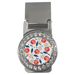 Seamless-floral-pattern Money Clips (cz)  by nate14shop