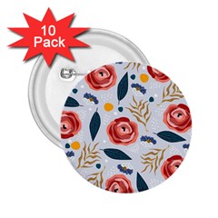 Seamless-floral-pattern 2 25  Buttons (10 Pack)  by nate14shop