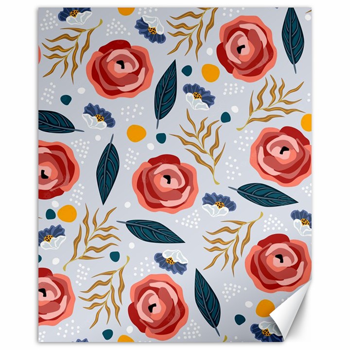 Seamless-floral-pattern Canvas 16  x 20 