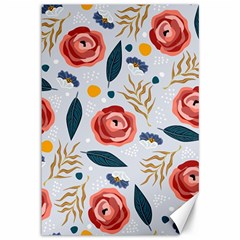 Seamless-floral-pattern Canvas 12  X 18  by nate14shop