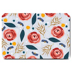 Seamless-floral-pattern Large Doormat  by nate14shop