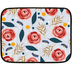 Seamless-floral-pattern Fleece Blanket (mini) by nate14shop