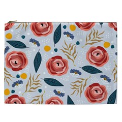 Seamless-floral-pattern Cosmetic Bag (xxl) by nate14shop