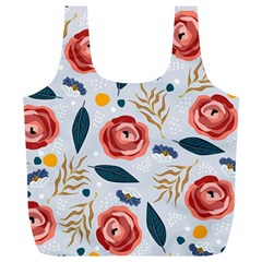 Seamless-floral-pattern Full Print Recycle Bag (xl) by nate14shop