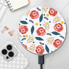 Seamless-floral-pattern Wireless Charger by nate14shop