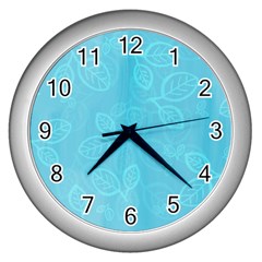 Seamless-pattern Wall Clock (silver) by nate14shop