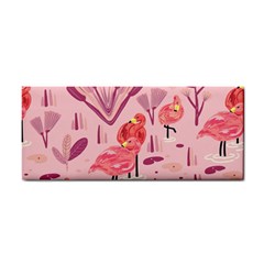 Seamless-pattern-with-flamingo Hand Towel by nate14shop