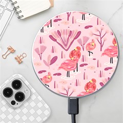 Seamless-pattern-with-flamingo Wireless Charger by nate14shop