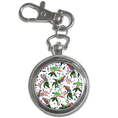 Seamless-pattern-with-parrot Key Chain Watches by nate14shop