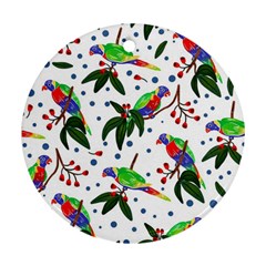 Seamless-pattern-with-parrot Ornament (round)