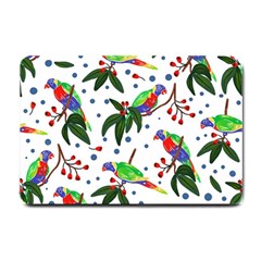 Seamless-pattern-with-parrot Small Doormat  by nate14shop