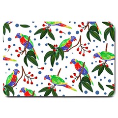 Seamless-pattern-with-parrot Large Doormat  by nate14shop