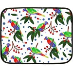 Seamless-pattern-with-parrot Double Sided Fleece Blanket (Mini)  35 x27  Blanket Front