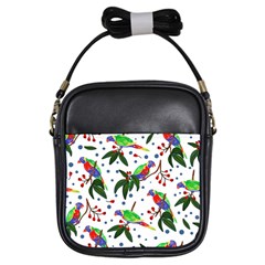 Seamless-pattern-with-parrot Girls Sling Bag by nate14shop