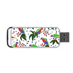 Seamless-pattern-with-parrot Portable Usb Flash (one Side) by nate14shop