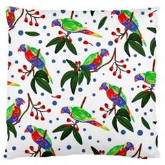 Seamless-pattern-with-parrot Large Cushion Case (one Side) by nate14shop