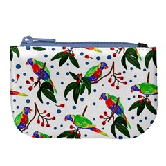 Seamless-pattern-with-parrot Large Coin Purse