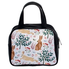 Seamless-pattern-with-rabbit Classic Handbag (two Sides) by nate14shop