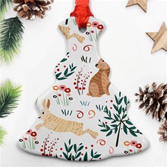 Seamless-pattern-with-rabbit Ornament (christmas Tree)  by nate14shop