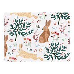 Seamless-pattern-with-rabbit Double Sided Flano Blanket (mini)  by nate14shop