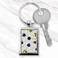 Seamless-pattern-with-spaceships-stars 002 Key Chain (Rectangle)