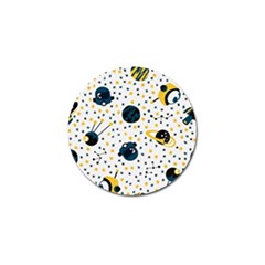 Seamless-pattern-with-spaceships-stars 002 Golf Ball Marker (4 pack)