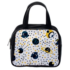 Seamless-pattern-with-spaceships-stars 002 Classic Handbag (One Side)