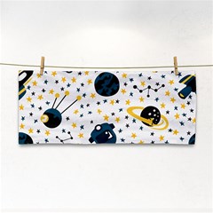 Seamless-pattern-with-spaceships-stars 002 Hand Towel