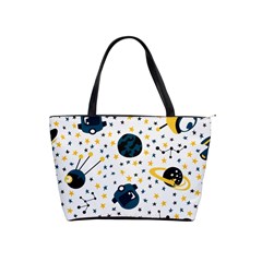 Seamless-pattern-with-spaceships-stars 002 Classic Shoulder Handbag by nate14shop