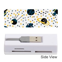 Seamless-pattern-with-spaceships-stars 002 Memory Card Reader (Stick)