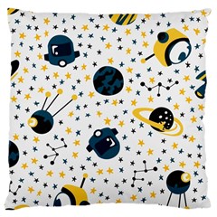 Seamless-pattern-with-spaceships-stars 002 Large Cushion Case (One Side)