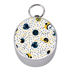 Seamless-pattern-with-spaceships-stars 002 Mini Silver Compasses