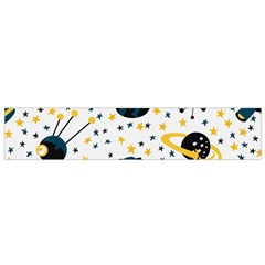 Seamless-pattern-with-spaceships-stars 002 Small Flano Scarf