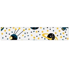 Seamless-pattern-with-spaceships-stars 002 Large Flano Scarf 