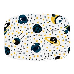 Seamless-pattern-with-spaceships-stars 002 Mini Square Pill Box