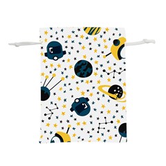 Seamless-pattern-with-spaceships-stars 002 Lightweight Drawstring Pouch (M)