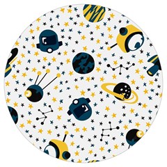 Seamless-pattern-with-spaceships-stars 002 Round Trivet