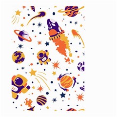 Seamless-pattern-with-spaceships-stars 005 Small Garden Flag (two Sides) by nate14shop