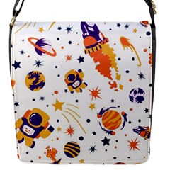 Seamless-pattern-with-spaceships-stars 005 Flap Closure Messenger Bag (s) by nate14shop