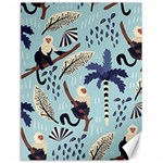 Tropical-leaves-seamless-pattern-with-monkey Canvas 18  x 24  17.8 x23.08  Canvas - 1