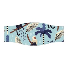 Tropical-leaves-seamless-pattern-with-monkey Stretchable Headband by nate14shop