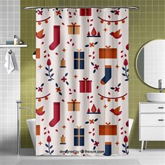 Christmas-gifts-socks-pattern Shower Curtain 48  X 72  (small)  by nate14shop