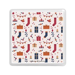 Christmas-gifts-socks-pattern Memory Card Reader (square) by nate14shop