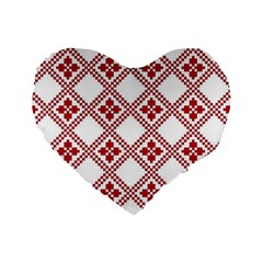 Christmas-pattern-design Standard 16  Premium Heart Shape Cushions